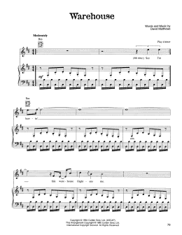 page one of Warehouse (Piano, Vocal & Guitar Chords (Right-Hand Melody))