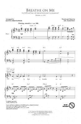 page one of Breathe On Me (SATB Choir)
