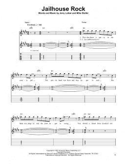 page one of Jailhouse Rock (Easy Guitar Tab)