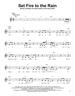 page one of Set Fire To The Rain (Pro Vocal)