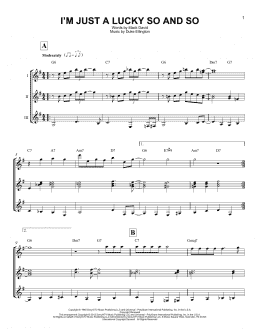 page one of I'm Just A Lucky So And So (Guitar Ensemble)