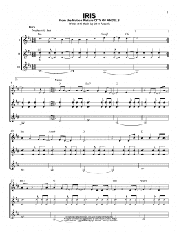 page one of Iris (Guitar Ensemble)