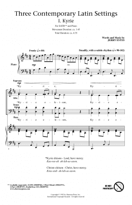 page one of Three Contemporary Latin Settings (SATB Choir)