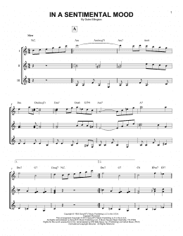 page one of In A Sentimental Mood (Guitar Ensemble)
