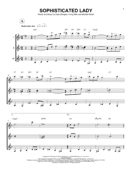 page one of Sophisticated Lady (Guitar Ensemble)
