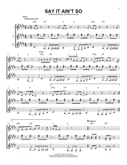 page one of Say It Ain't So (Guitar Ensemble)