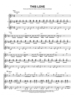 page one of This Love (Guitar Ensemble)