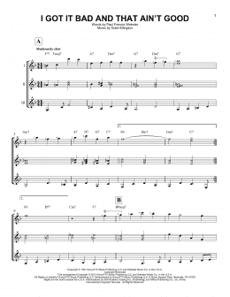 page one of I Got It Bad And That Ain't Good (Guitar Ensemble)