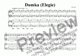 page one of Dumka (Elegie)