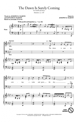 page one of The Dawn Is Surely Coming (SATB Choir)