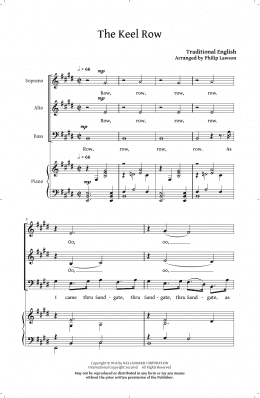 page one of The Keel Row (SAB Choir)