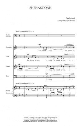 page one of Shenandoah (SATB Choir)