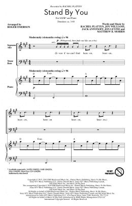 page one of Stand By You (SATB Choir)