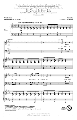 page one of If God Is For Us (SATB Choir)