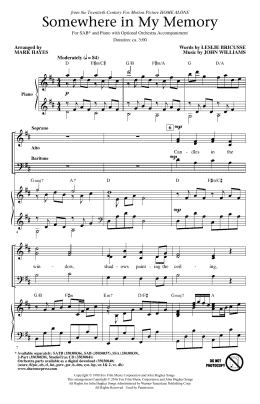 page one of Somewhere In My Memory (arr. Mark Hayes) (SAB Choir)