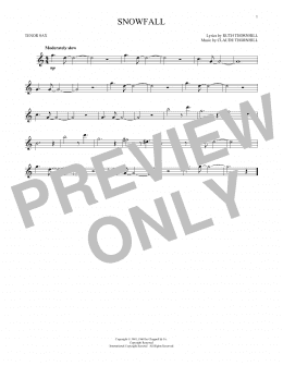 page one of Snowfall (Tenor Sax Solo)
