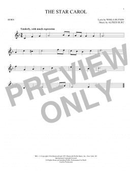 page one of The Star Carol (French Horn Solo)