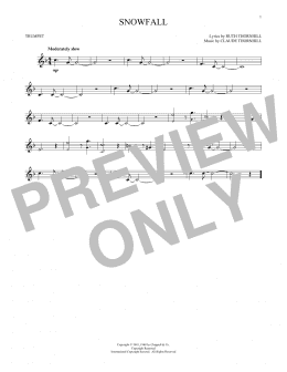 page one of Snowfall (Trumpet Solo)