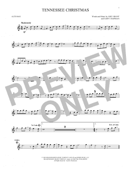 page one of Tennessee Christmas (Alto Sax Solo)