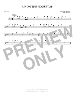 page one of Up On The Housetop (Cello Solo)