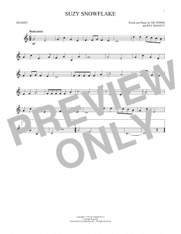 page one of Suzy Snowflake (Trumpet Solo)
