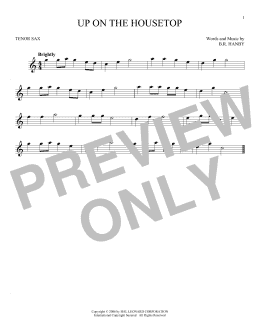 page one of Up On The Housetop (Tenor Sax Solo)