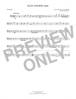 page one of Suzy Snowflake (Trombone Solo)
