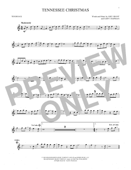 page one of Tennessee Christmas (Tenor Sax Solo)