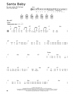page one of Santa Baby (Guitar Lead Sheet)