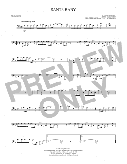 page one of Santa Baby (Trombone Solo)