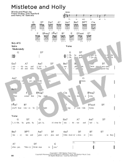 page one of Mistletoe And Holly (Guitar Lead Sheet)