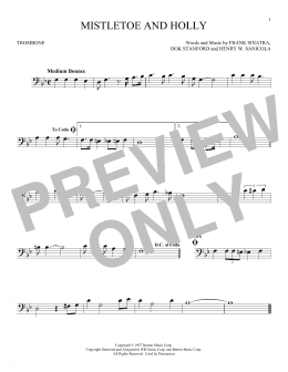 page one of Mistletoe And Holly (Trombone Solo)