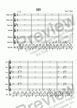 page one of Joy (Brass Ensemble)