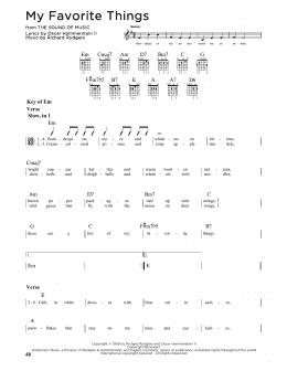 page one of My Favorite Things (Guitar Lead Sheet)