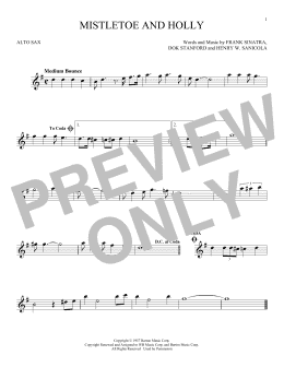page one of Mistletoe And Holly (Alto Sax Solo)