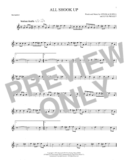 page one of All Shook Up (Trumpet Solo)