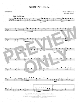 page one of Surfin' U.S.A. (Trombone Solo)