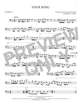page one of Your Song (Trombone Solo)