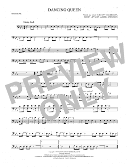 page one of Dancing Queen (Trombone Solo)