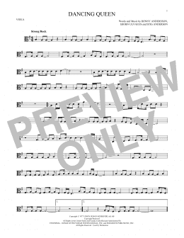 page one of Dancing Queen (Viola Solo)