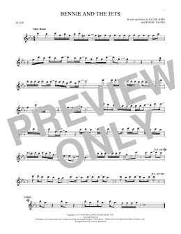 page one of Bennie And The Jets (Flute Solo)