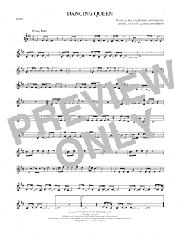 page one of Dancing Queen (French Horn Solo)