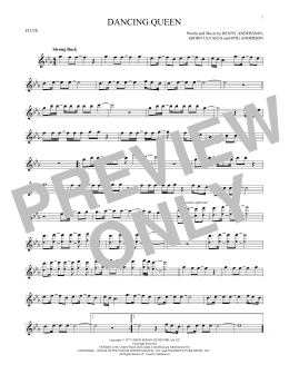 page one of Dancing Queen (Flute Solo)