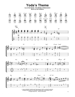 page one of Yoda's Theme (from Star Wars: The Empire Strikes Back) (Easy Ukulele Tab)