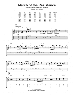 page one of March Of The Resistance (Easy Ukulele Tab)