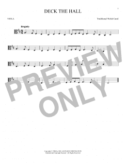 page one of Deck The Hall (Viola Solo)