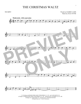 page one of The Christmas Waltz (Trumpet Solo)