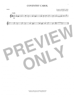 page one of Coventry Carol (French Horn Solo)