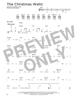 page one of The Christmas Waltz (Guitar Lead Sheet)