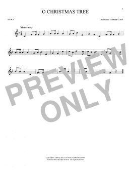 page one of O Christmas Tree (French Horn Solo)